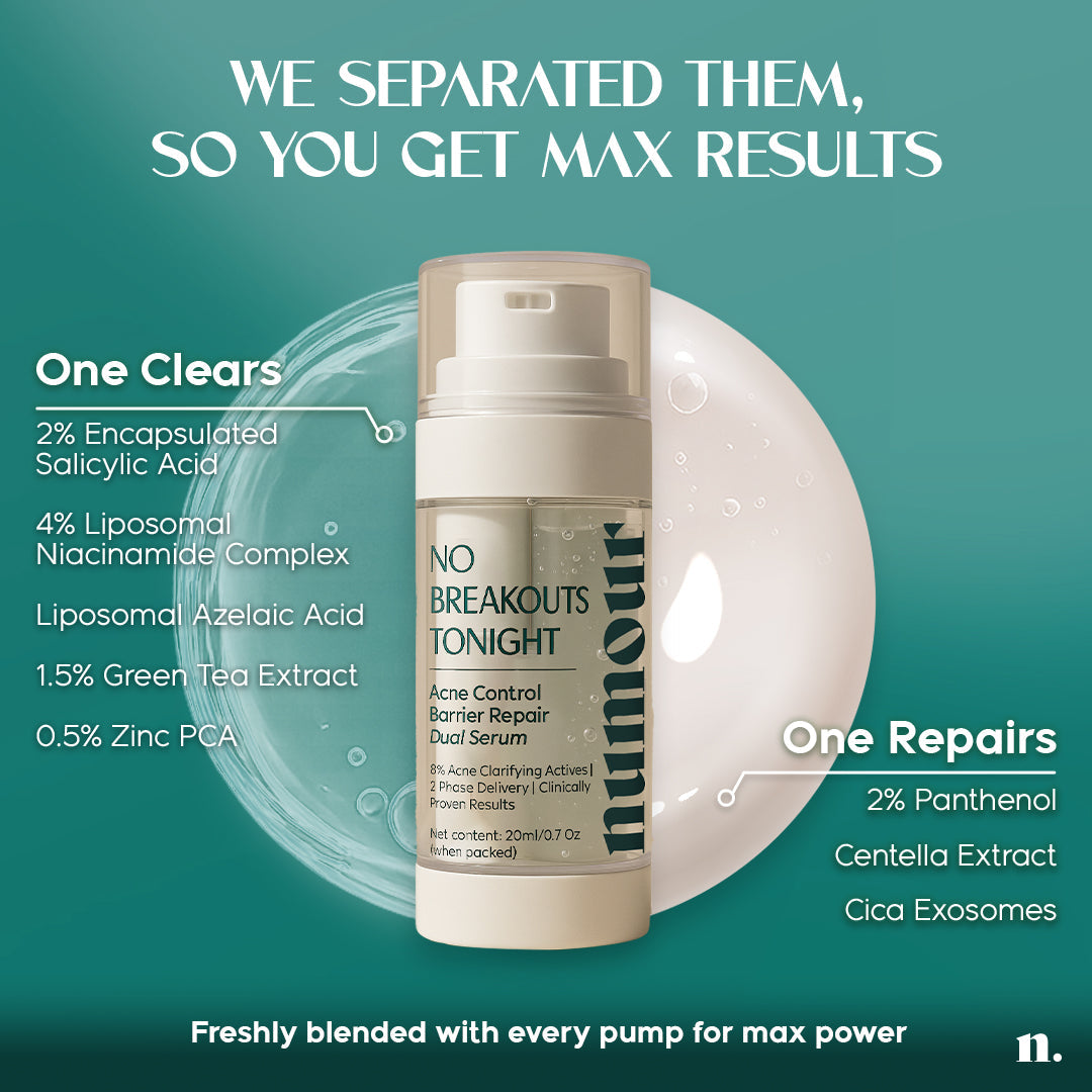 Numour No Breakouts Tonight- Acne Contol Dual Serum | Numour at Broadway
