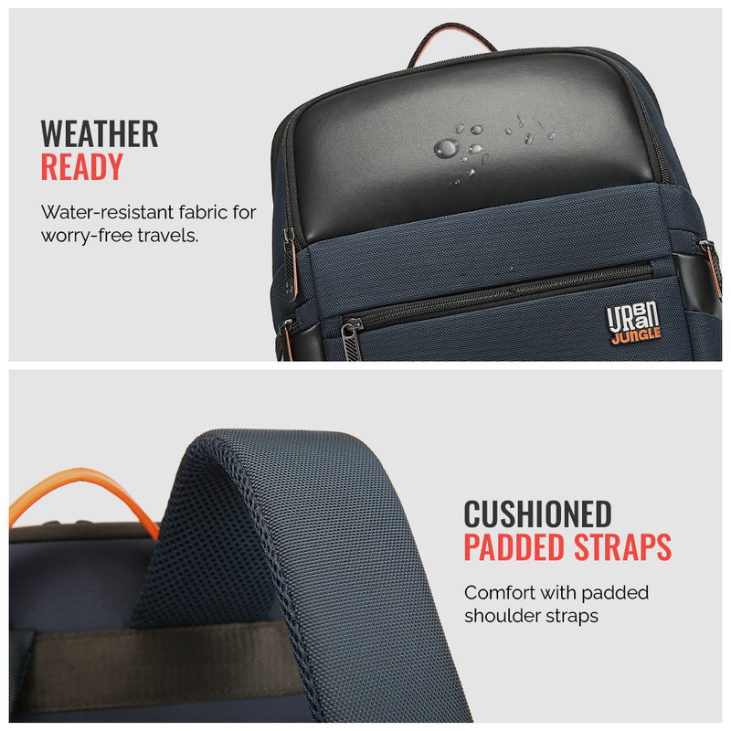 Layover Backpack -Blue-Large | Urban Jungle at Broadway