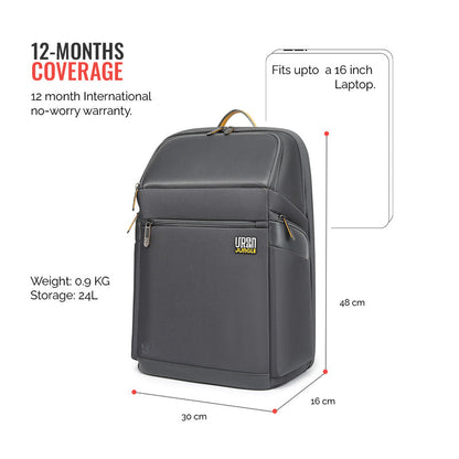 Layover Backpack -Grey-Large | Urban Jungle at Broadway