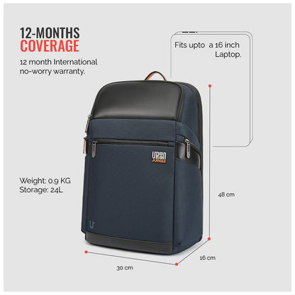 Layover Backpack -Blue-Large | Urban Jungle at Broadway
