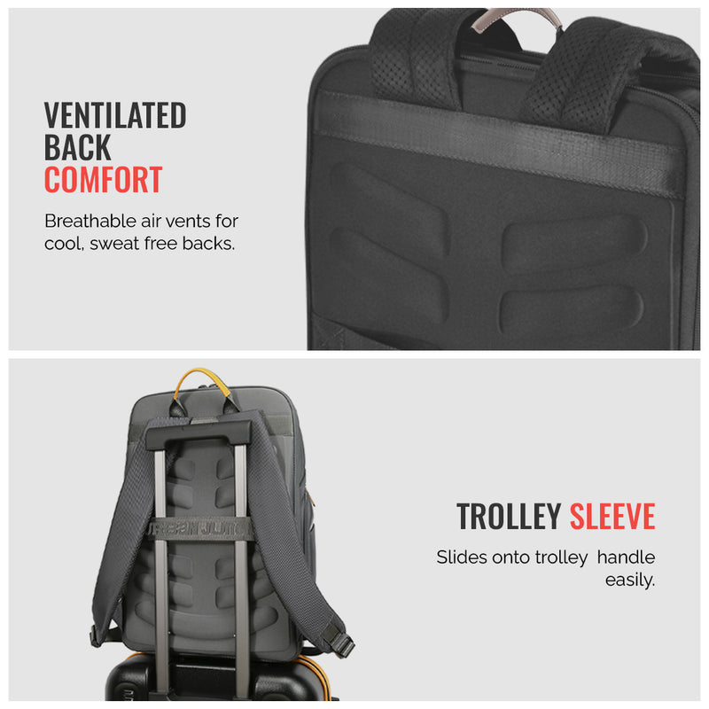 Layover Backpack -Grey-Large | Urban Jungle at Broadway