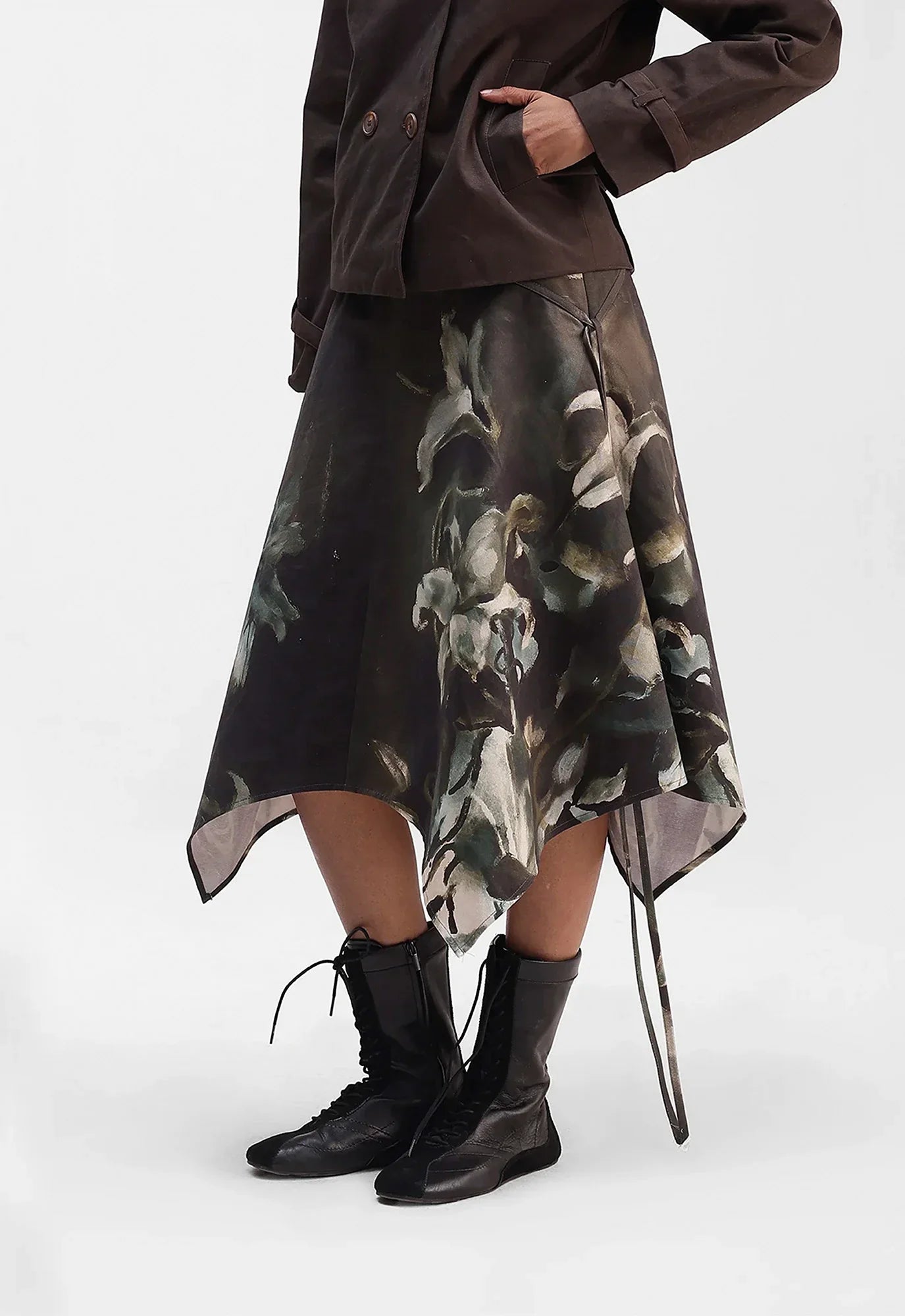 Lilies Panelled Skirt