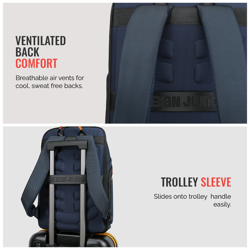 Layover Backpack -Blue-Large | Urban Jungle at Broadway