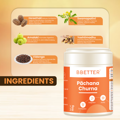BBETTER Pachana Churna - Herbal Powder for Healthy Digestion, Bloating & Gut Health | Bbetter at Broadway