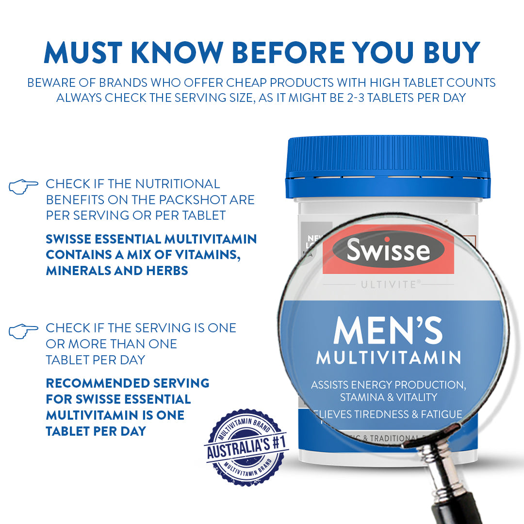 Swisse Men's Multivitamin - 30 Tablets | Swisse at Broadway