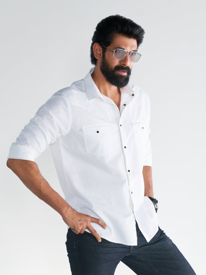 Caravan Cotton Shirt -Twill Weave | Kingdom Of White at Broadway