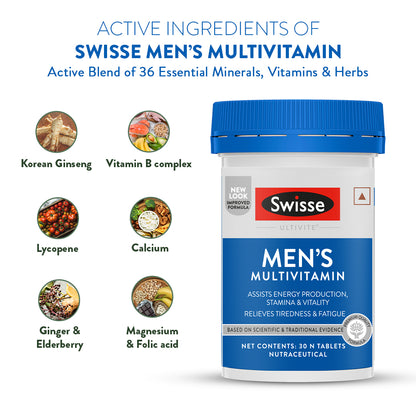 Swisse Men's Multivitamin - 30 Tablets | Swisse at Broadway