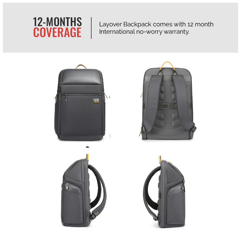 Layover Backpack -Grey-Large | Urban Jungle at Broadway