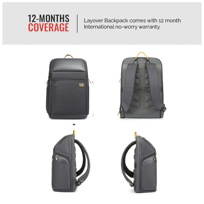 Layover Backpack -Grey-Large | Urban Jungle at Broadway