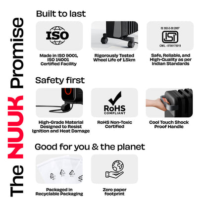 NUUK HOTBLOX  Oil Filled Radiator with Touch Panel