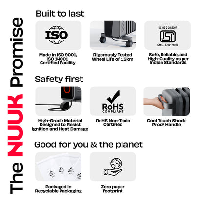 NUUK HOTBLOX  Oil Filled Radiator with Touch Panel