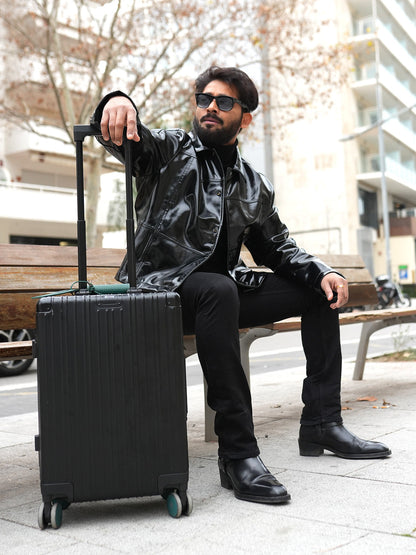 Aluminium Black Check-In Medium