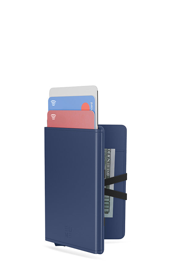 EUME ArcVault Cardholder - Midnight Blue product image clean studio background