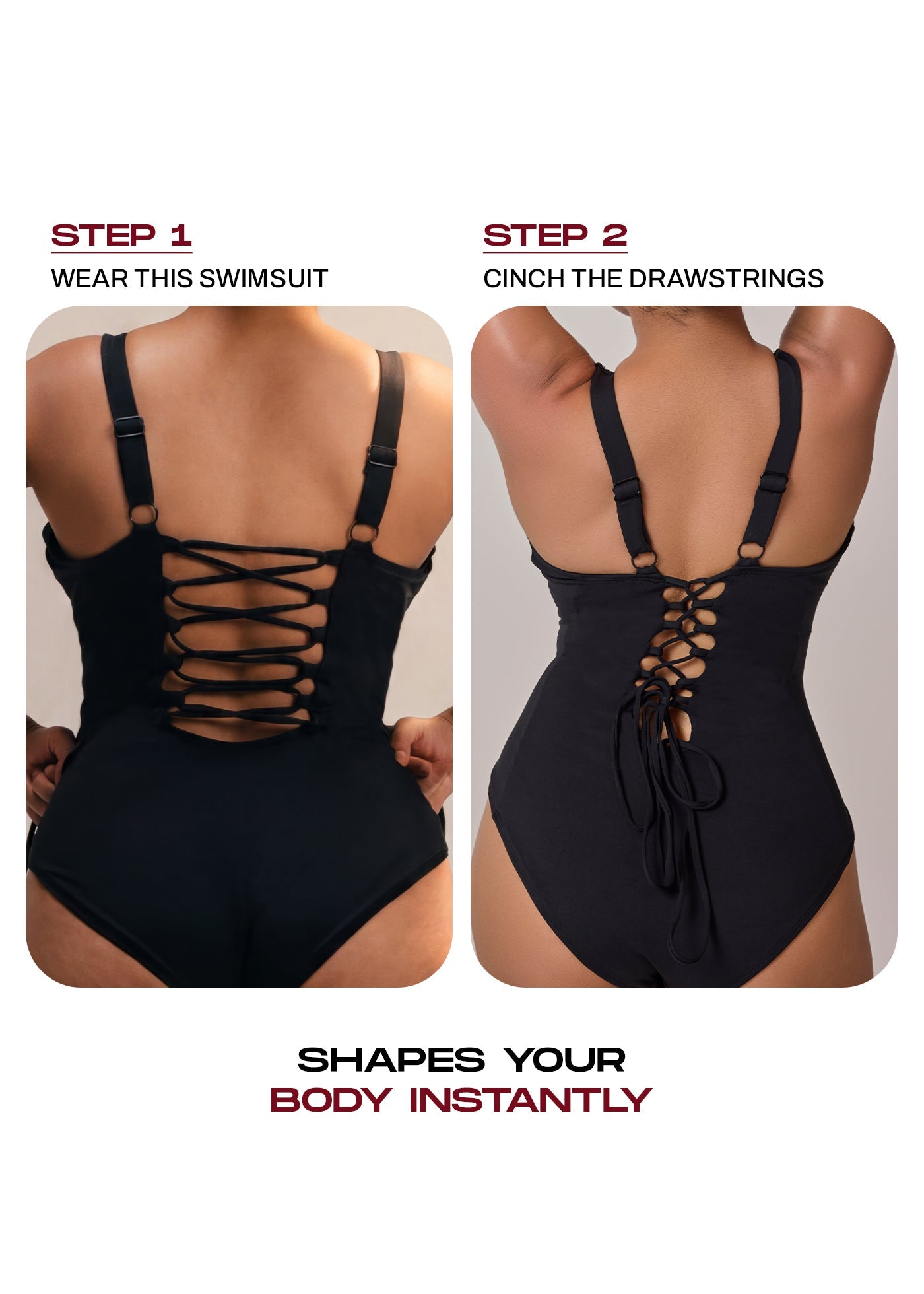 Plunge Neck Shapewear Swimsuit