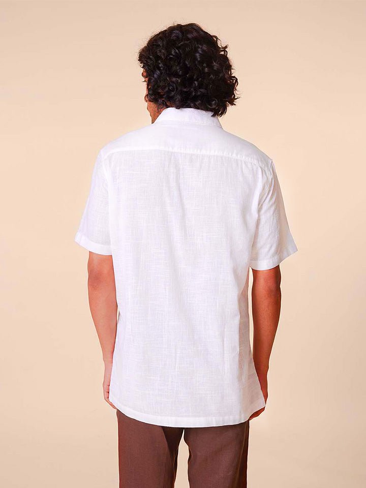 Nityam White Solid Shirt | Kingdom Of White at Broadway