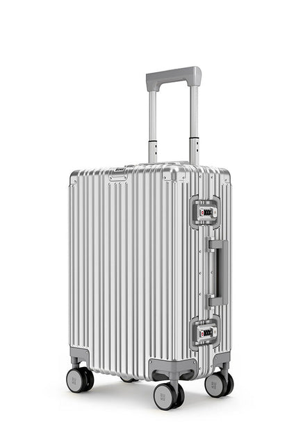 EUME aluminium silver cabin -grey wheels product image clean studio background