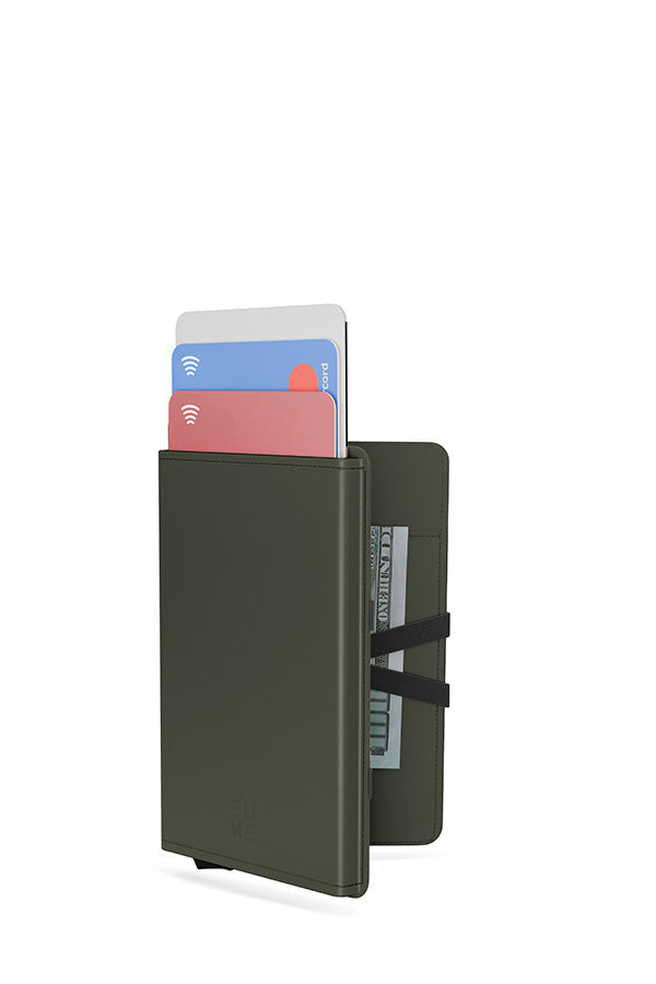 EUME ArcVault Cardholder - Olive Green product image clean studio background