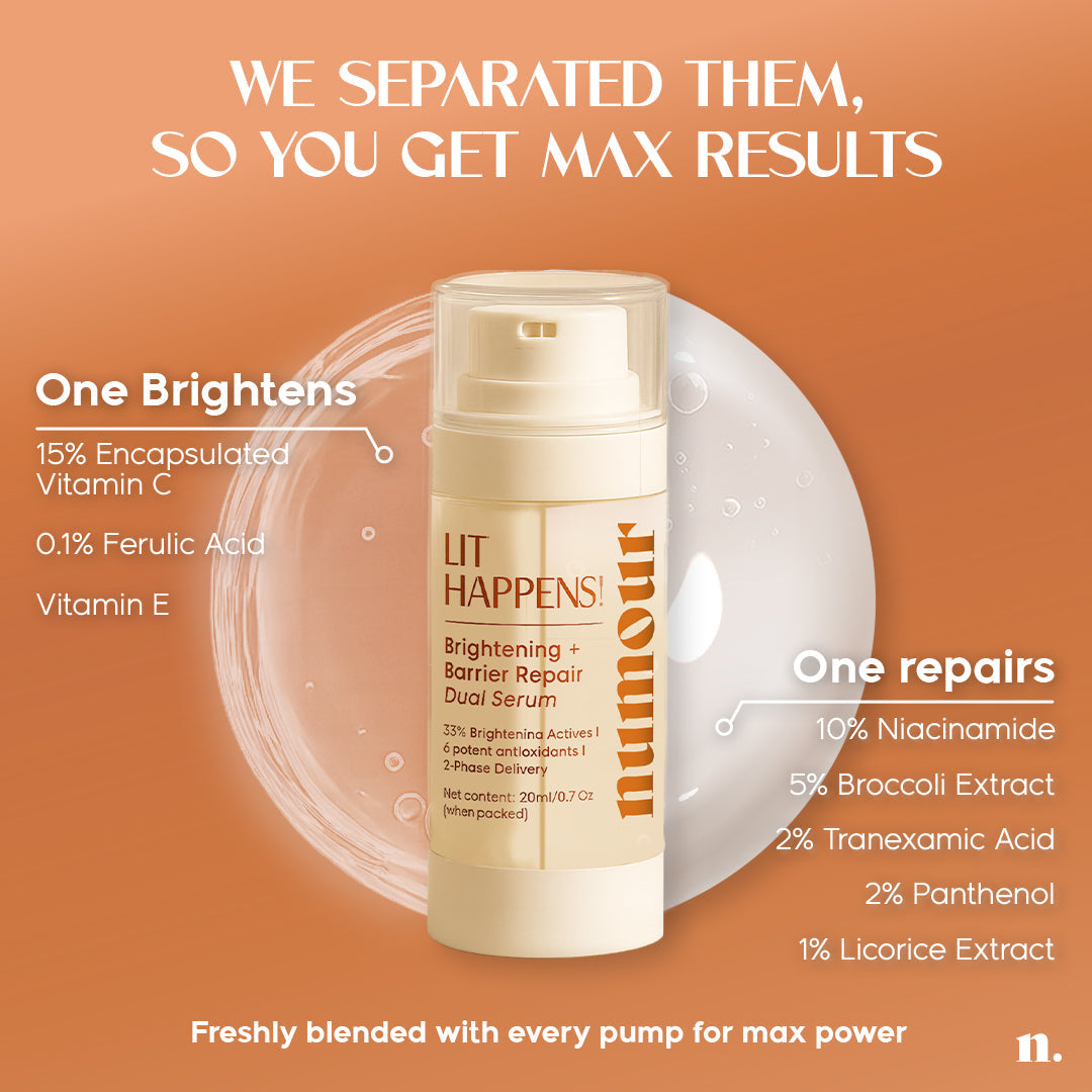 Numour Lit Happens- Brightening Dual Serum | Numour at Broadway