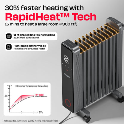 NUUK HOTBLOX  Oil Filled Radiator with Touch Panel