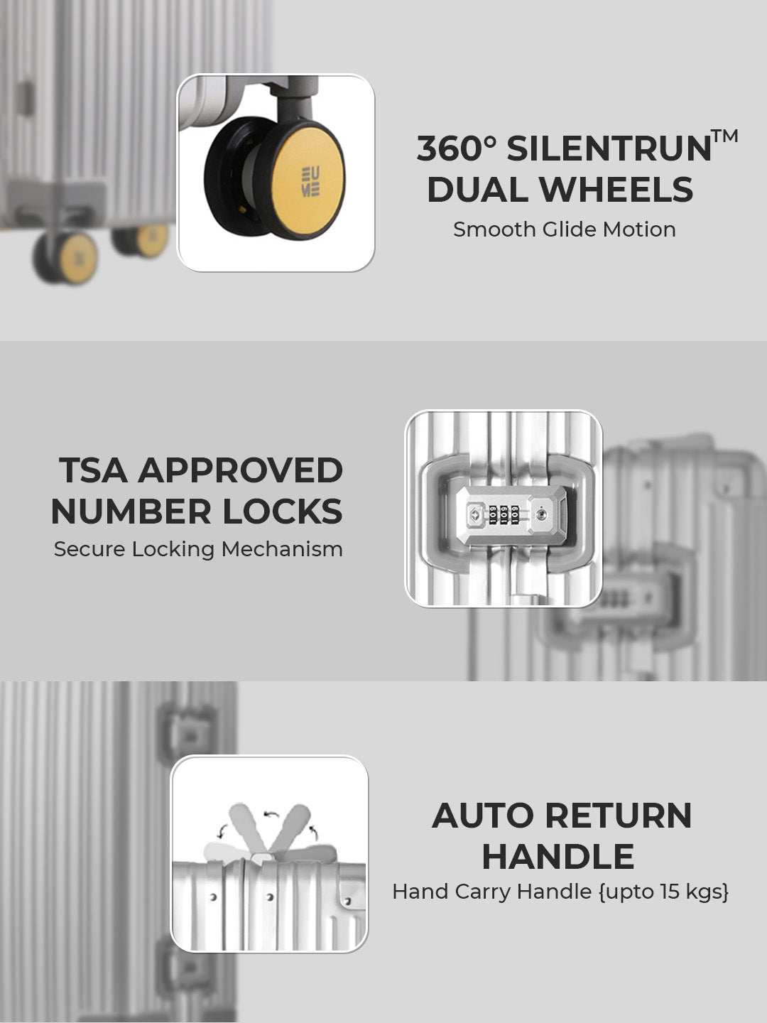 Aluminium Silver Check-In Medium