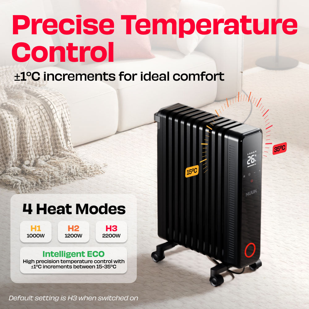 NUUK HOTBLOX  Oil Filled Radiator with Touch Panel