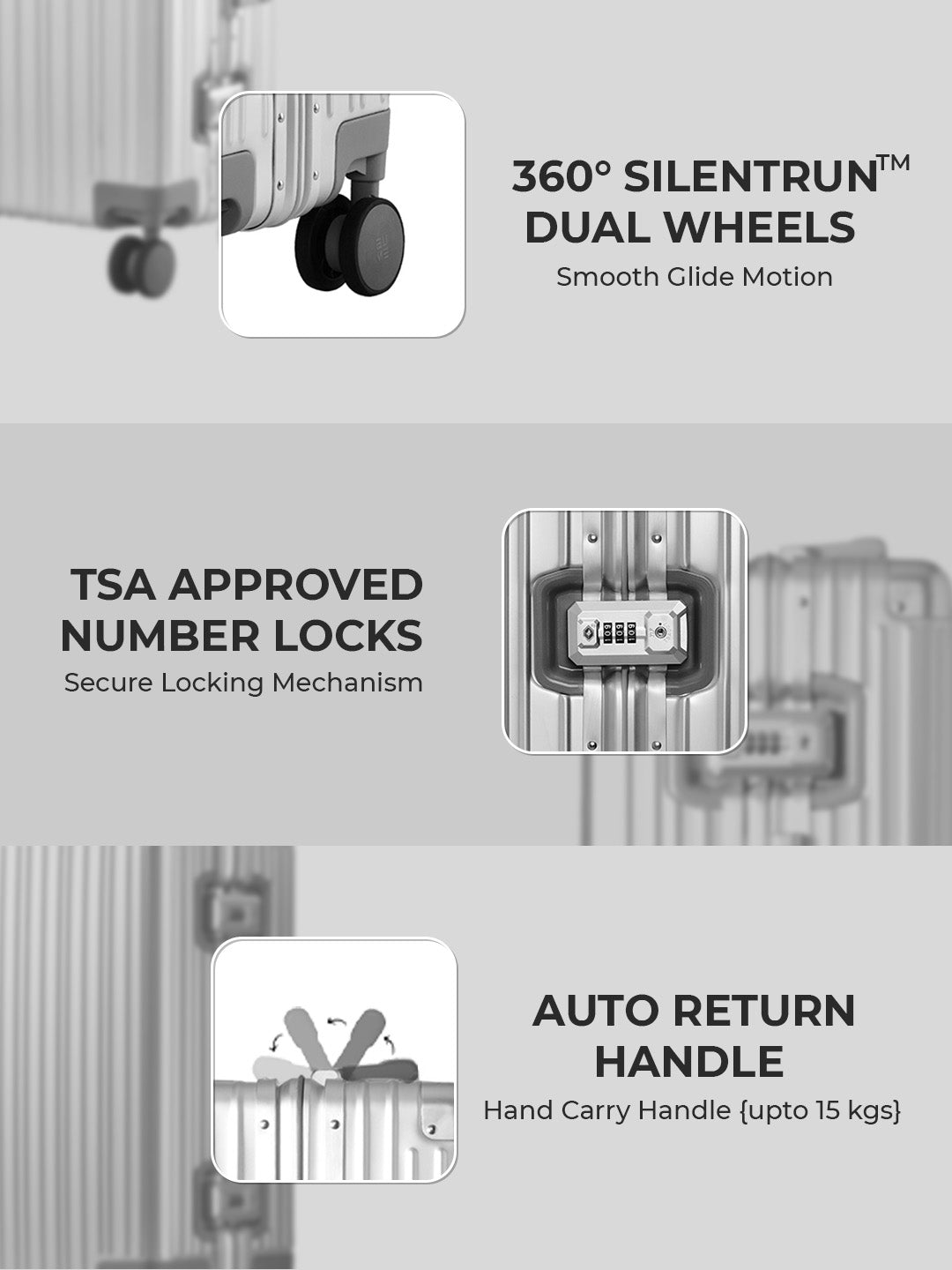 Aluminium Silver Check-In Medium
