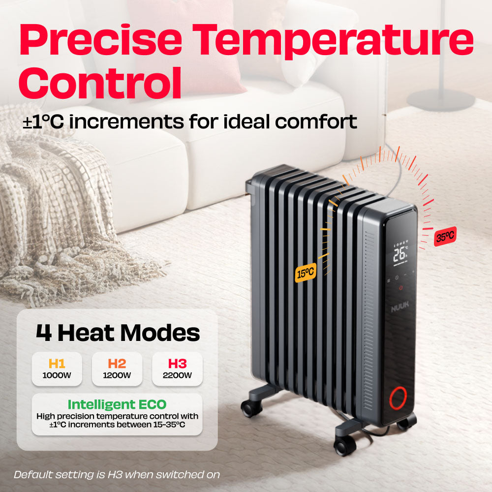 NUUK HOTBLOX  Oil Filled Radiator with Touch Panel