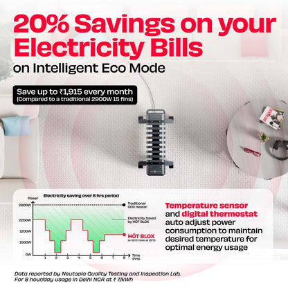 NUUK HOTBLOX  Oil Filled Radiator with Touch Panel