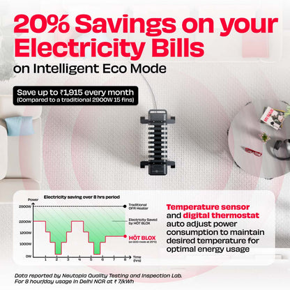 NUUK HOTBLOX  Oil Filled Radiator with Touch Panel