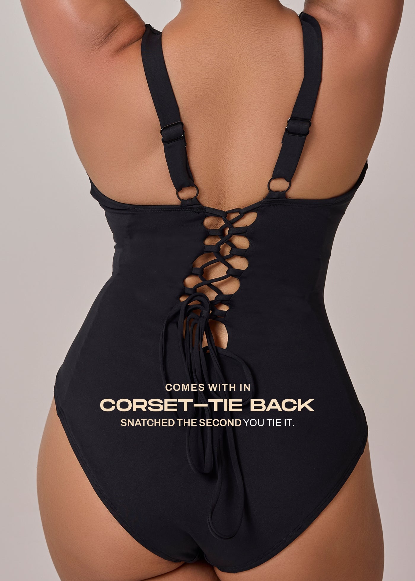 Plunge Neck Shapewear Swimsuit