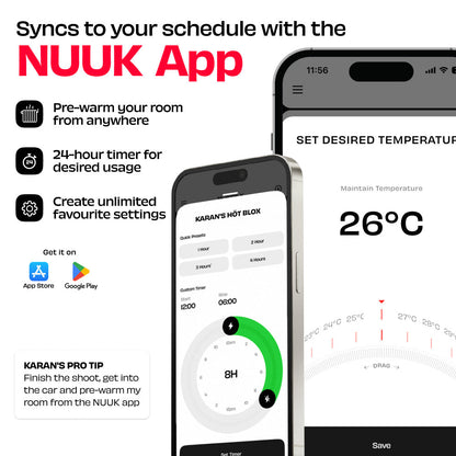 NUUK HOTBLOX  Oil Filled Radiator with Touch Panel