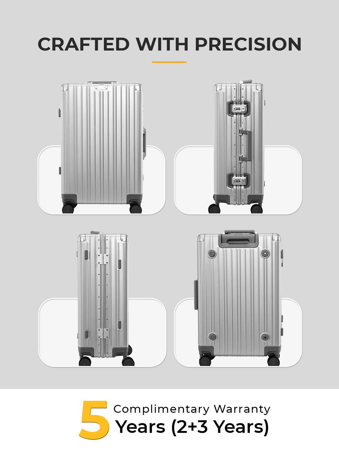 Aluminium Silver Check-In Medium