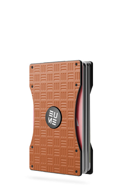 EUME CardVault Cardholder - Rustic Orange product image clean studio background