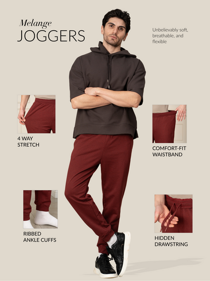 Aurora Red Tapered Fit Joggers