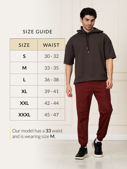 Aurora Red Tapered Fit Joggers