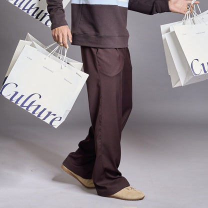 Rich Pleated Pants - Coffee Bean