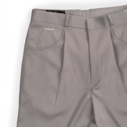 Rich Pleated Pants - Light Grey