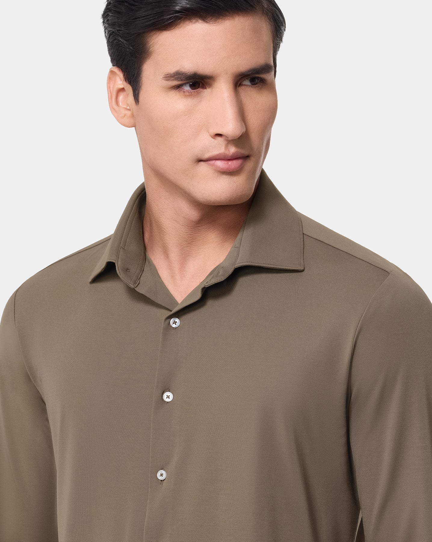 The 4 Way Stretch Dress Shirt Cacao