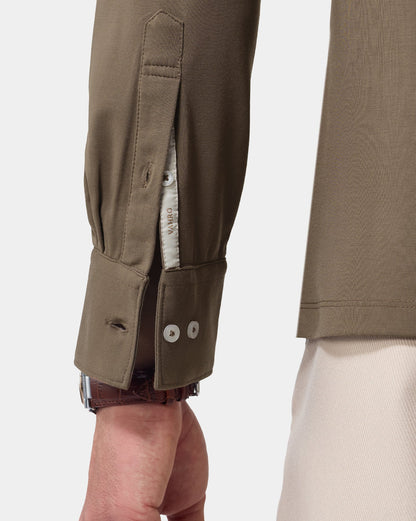 The 4 Way Stretch Dress Shirt Cacao