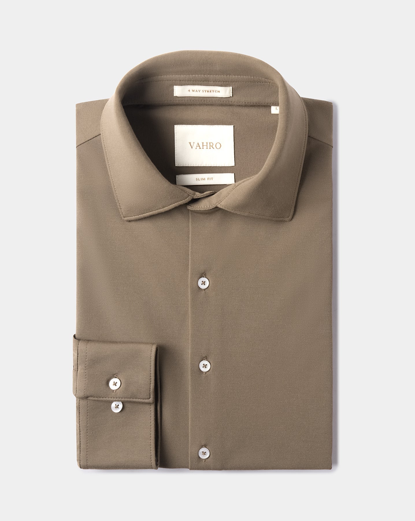 The 4 Way Stretch Dress Shirt Cacao