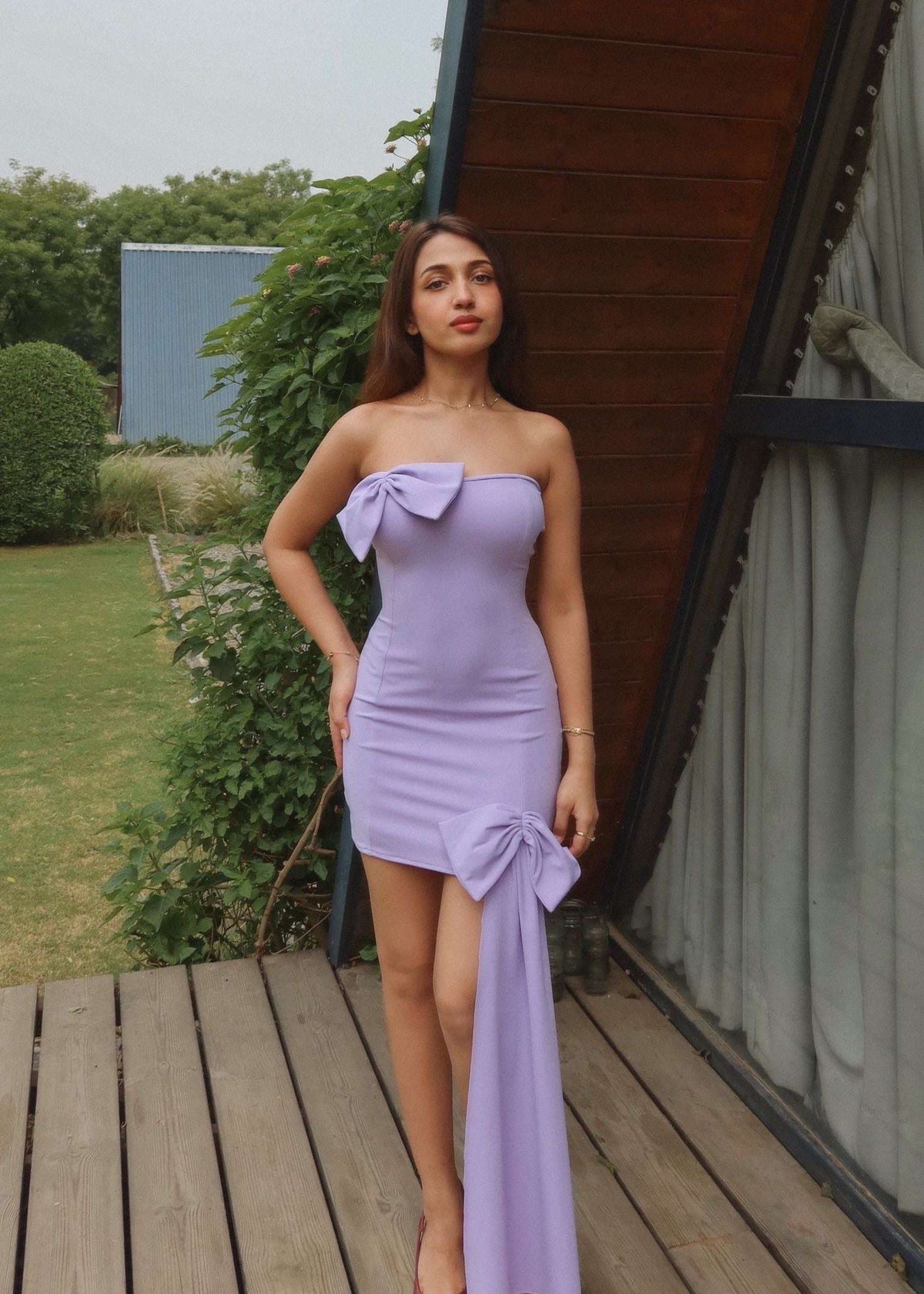 Bowtox bodycon (lilac)