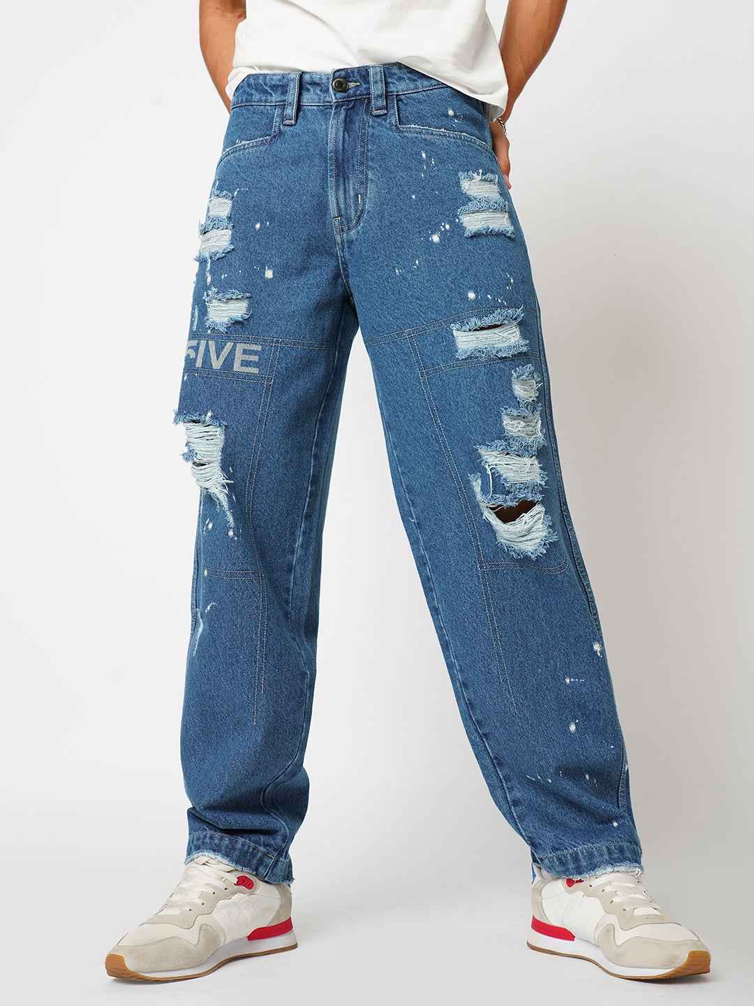 B5ive Distressed Men's Baggy Fit
