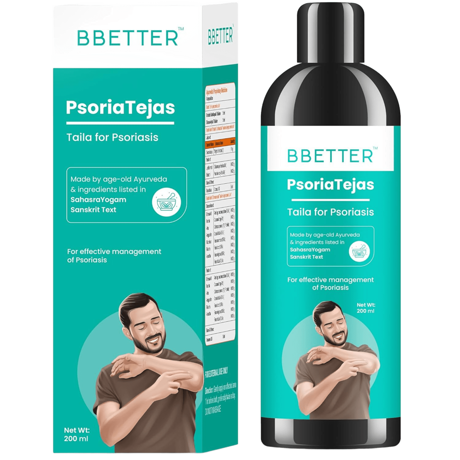 BBETTER PsoriaTejas - Ayurvedic Oil for Psoriasis Relief & Skin Health Management | Bbetter at Broadway