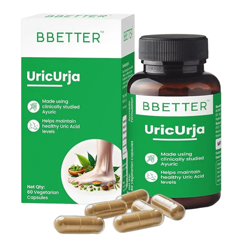 BBETTER UricUrja - With Clinically Proven Ayuric for Gout Pain Relief & Uric Acid Management | Bbetter at Broadway