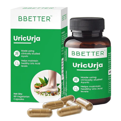 BBETTER UricUrja - With Clinically Proven Ayuric for Gout Pain Relief & Uric Acid Management | Bbetter at Broadway