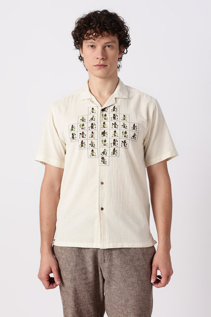 Atlas Mosaic Printed Cuban Collar Shirt | Hamptons at Broadway