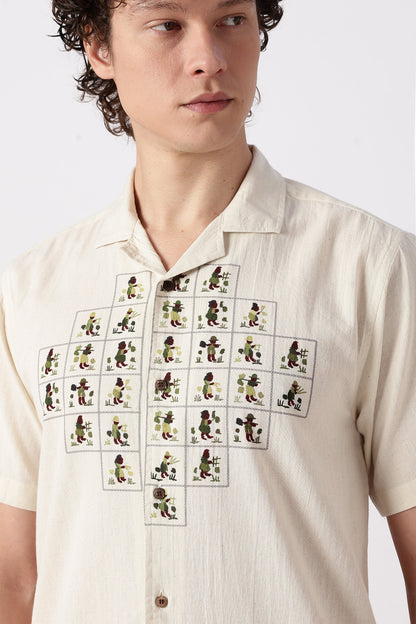Atlas Mosaic Printed Cuban Collar Shirt | Hamptons at Broadway