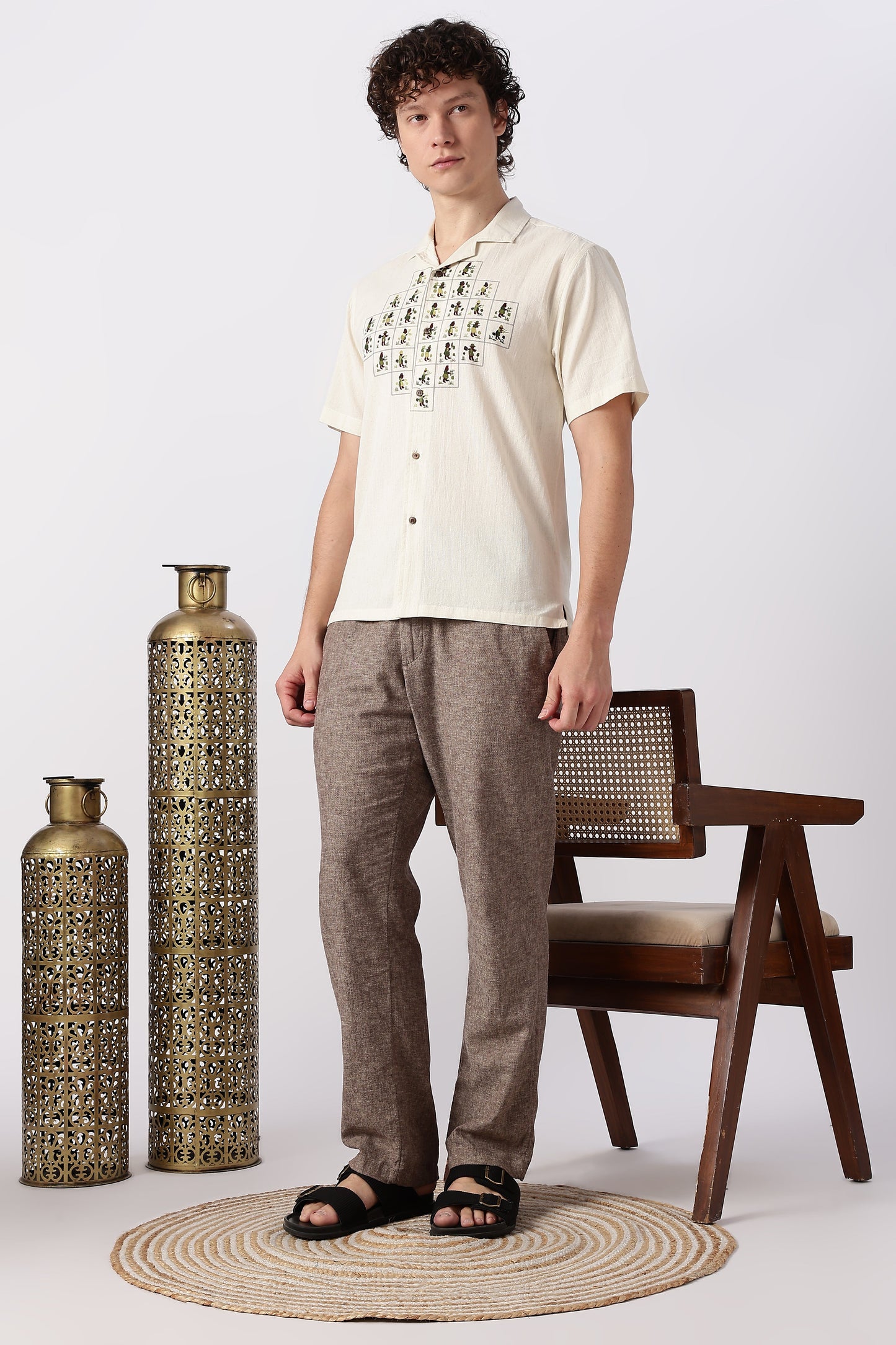 Atlas Mosaic Printed Cuban Collar Shirt | Hamptons at Broadway