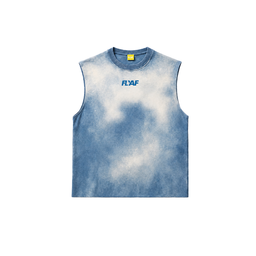 Bleach Wash Sleeveless Crew