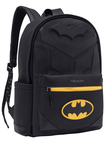 FUR JADEN Vegan Leather Stylish Laptop Backpack - Batman